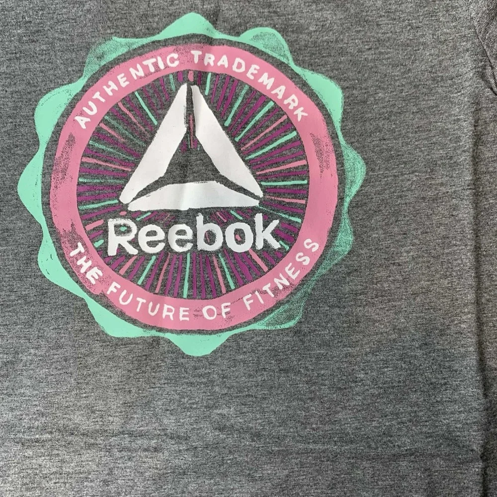 Reebok Girls Graphic Tee Flint Grey Heather Size XS 4/5